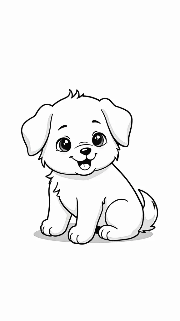 coloriages de petit chien